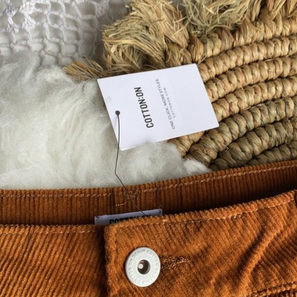 Cotton on rust corduroy mini skirt. Cotton on corduroy tan brown skirt NWT - Picture 3 of 5